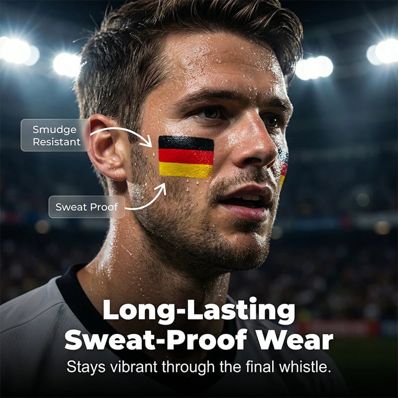 🔥Last Day 49% OFF - ⚽🏆National Flag Face Paint Stick for Sports Fans