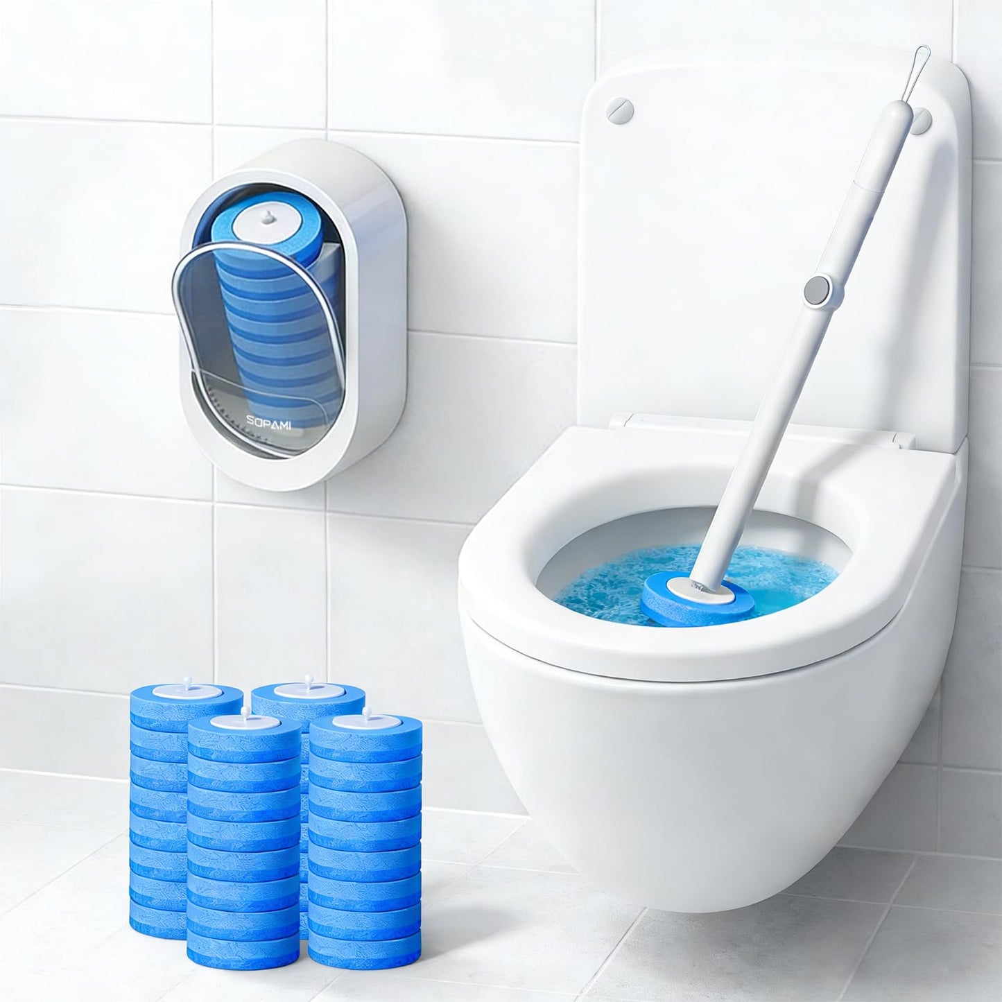 🔥Last Day 49% OFF - 🧼Disposable Toilet Brush System with Refills🫧🚽