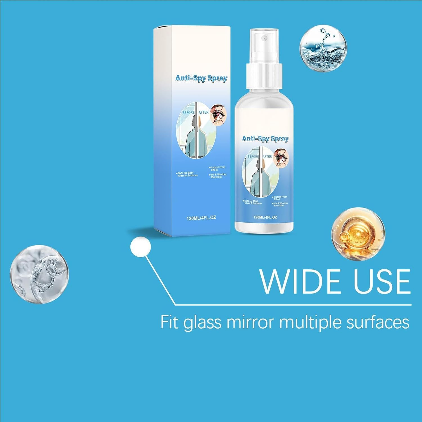 🔥Last Day 50% OFF - ✨Instant Frosted Glass Privacy SprayAnti-Spy Opaque Coating | UV Resistant Removable 120ml 🪟