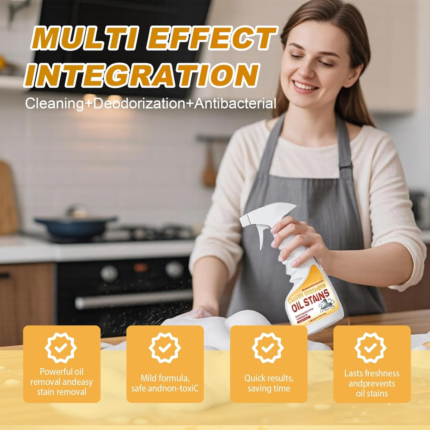 🔥LAST DAY 49% OFF - ✨Alcuras Kitchen Oil Stain Cleaner🧽