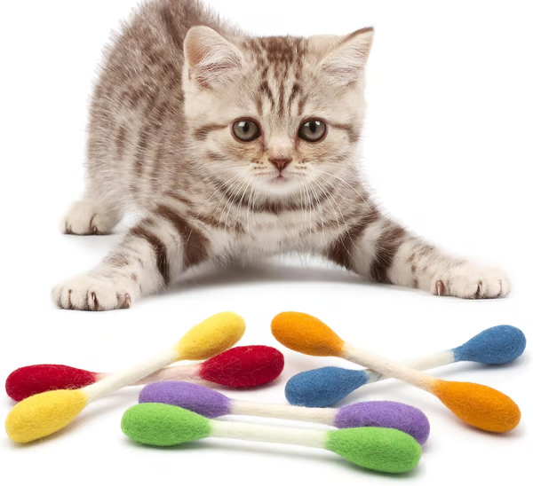 (🎁Last Day 49% OFF)❤️For happy, healthy, and active indoor cats🐱Swabs Large Size Cat Toys with Catnip