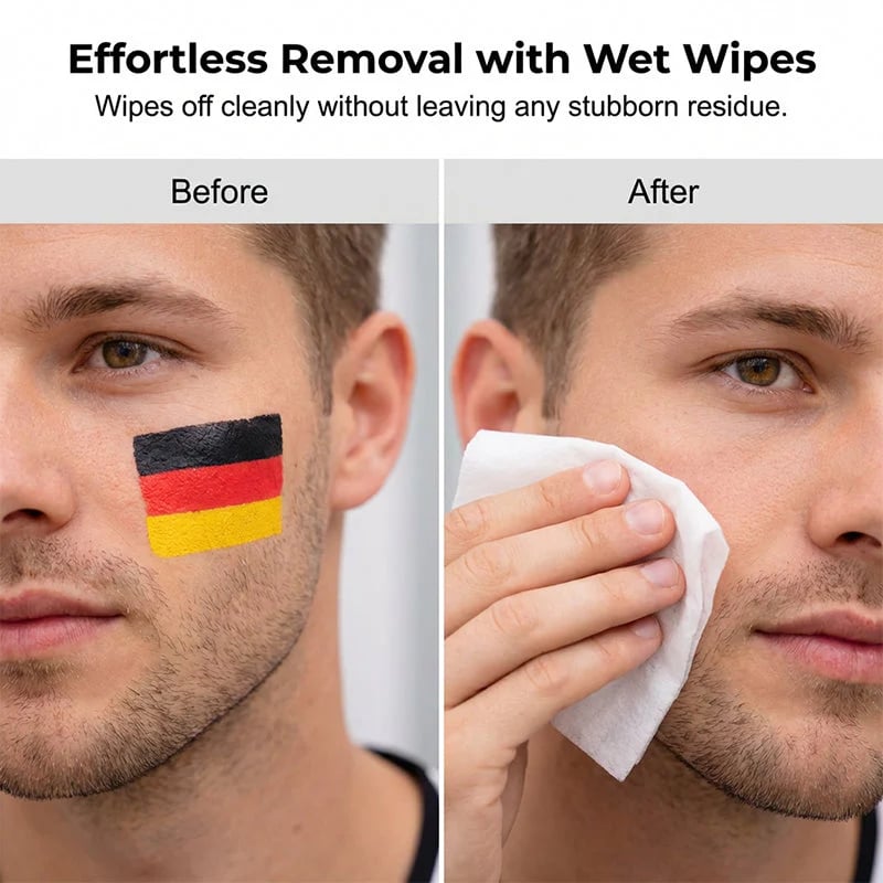 🔥Last Day 49% OFF - ⚽🏆National Flag Face Paint Stick for Sports Fans