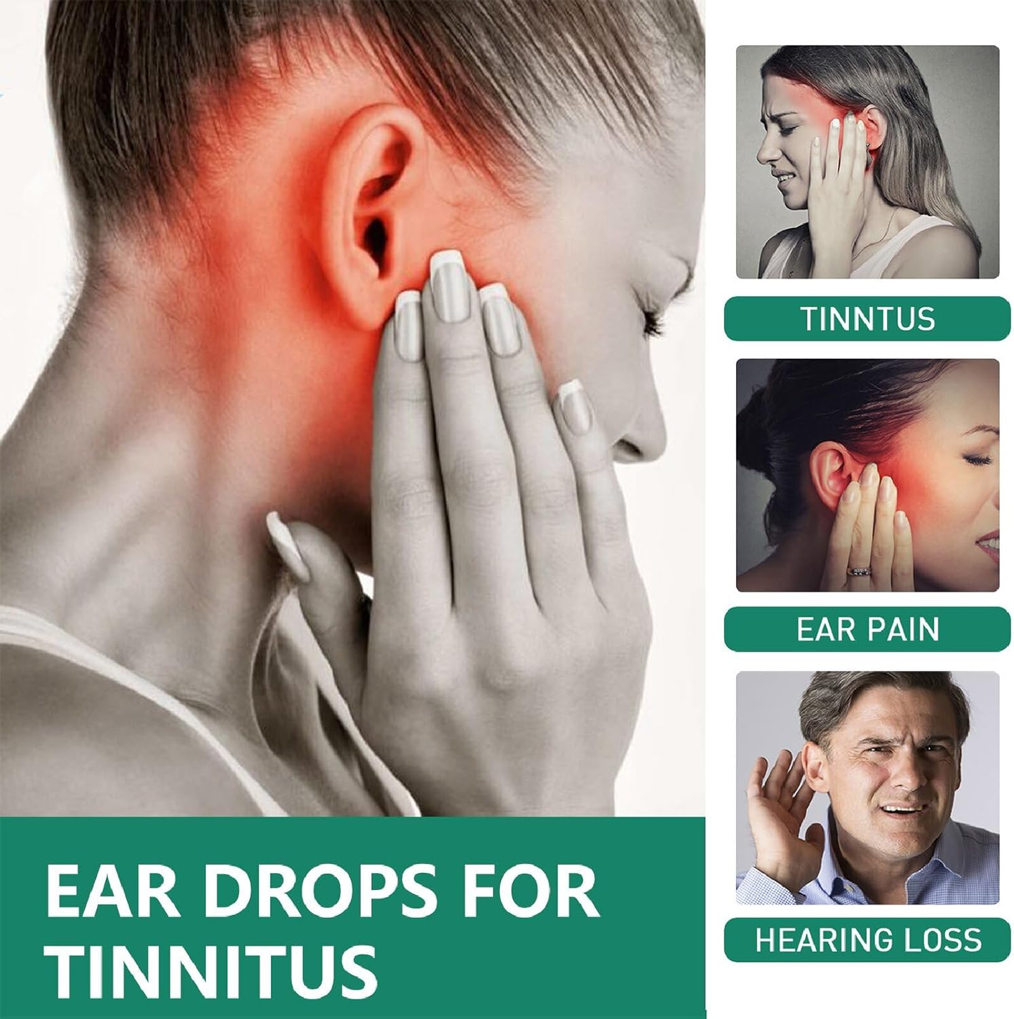 🔥LAST DAY 49% OFF - 💦Natural Tinnitus Relief Hearing Support Drops🦻✨