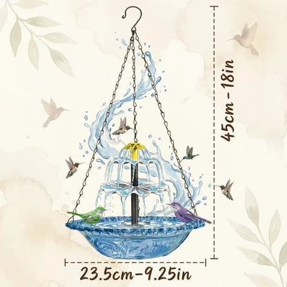 🔥Last Day 49% OFF - 🐦Solar Cascade Hanging Bird Bath Fountain⛲️✨