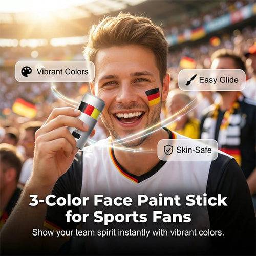 🔥Last Day 49% OFF - ⚽🏆National Flag Face Paint Stick for Sports Fans
