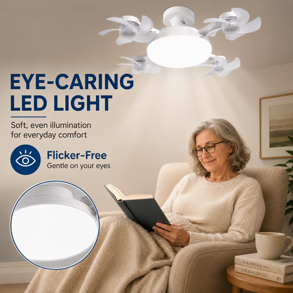 💡🌀 2-in-1 Energy-Saving Fan Light｜Cool Air + Soft Light in One